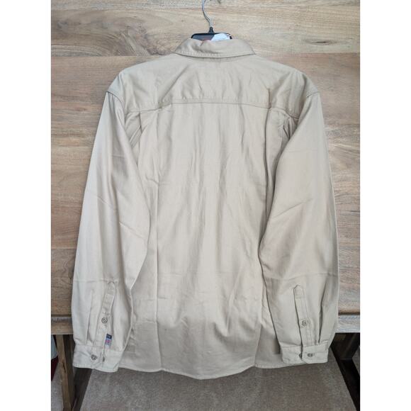 Carhartt Shirt Mens XL Khaki Twill Flame Resistant Loose Fitted Midweight NWT - Picture 2 of 5